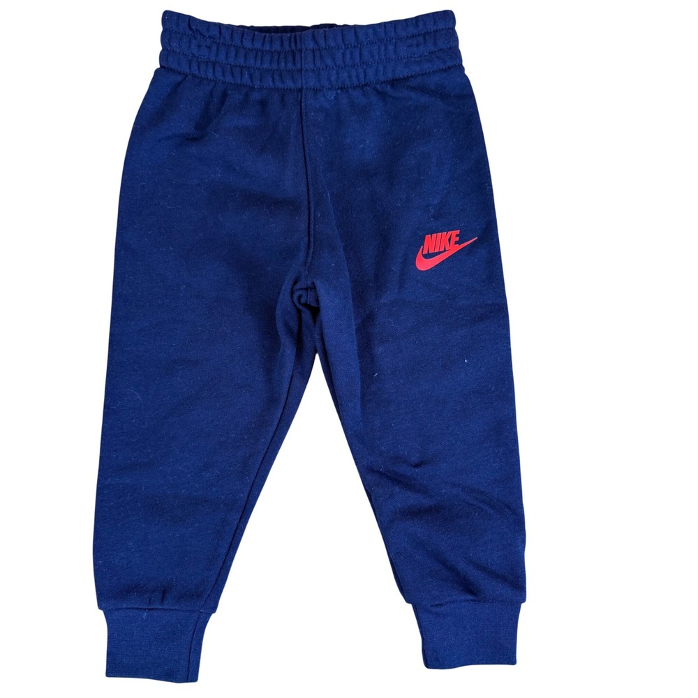Nike Toddler Boys Joggers Navy Blue Red Swoosh Size 2T‎ Jogging Pants NWOT